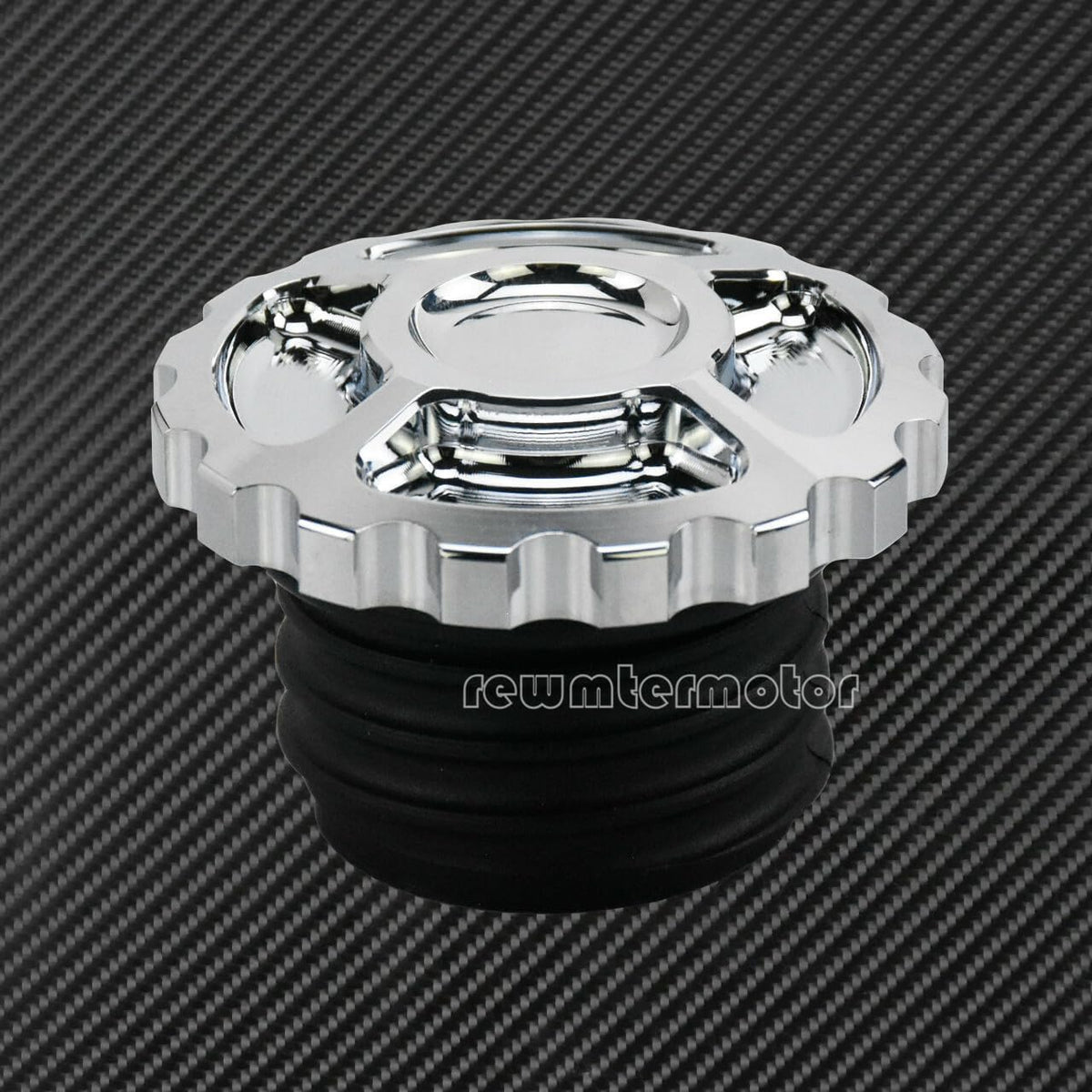 ya 9 10.24 Vented Gas Cap Fuel Tank Right-hand Thread Chrome Aluminum Fit for Harley Dyna