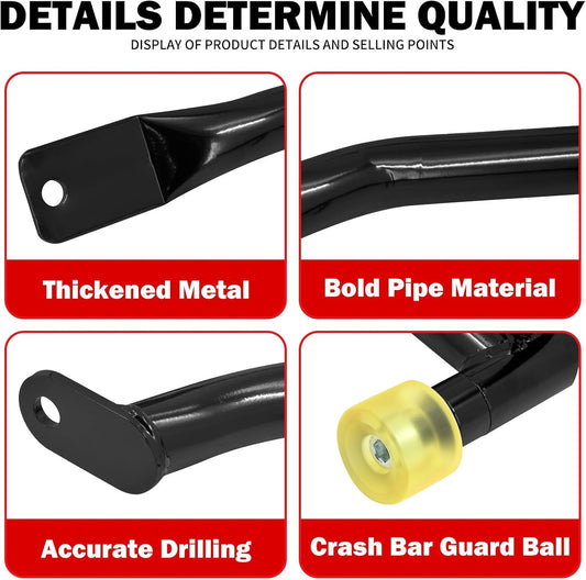 ya 4 8.8.2 Saddlebag Guard Crash Bars w/Yellow Guard Ball for Harley Road Electra Glide 09+