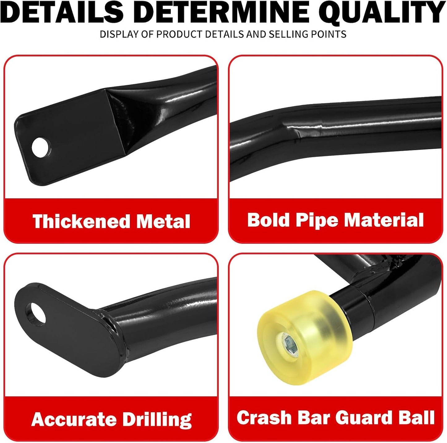 ya 5 8.24 baidi Saddlebag Guard Crash Bars w/Yellow Guard Ball for Harley Road Electra Glide 09+