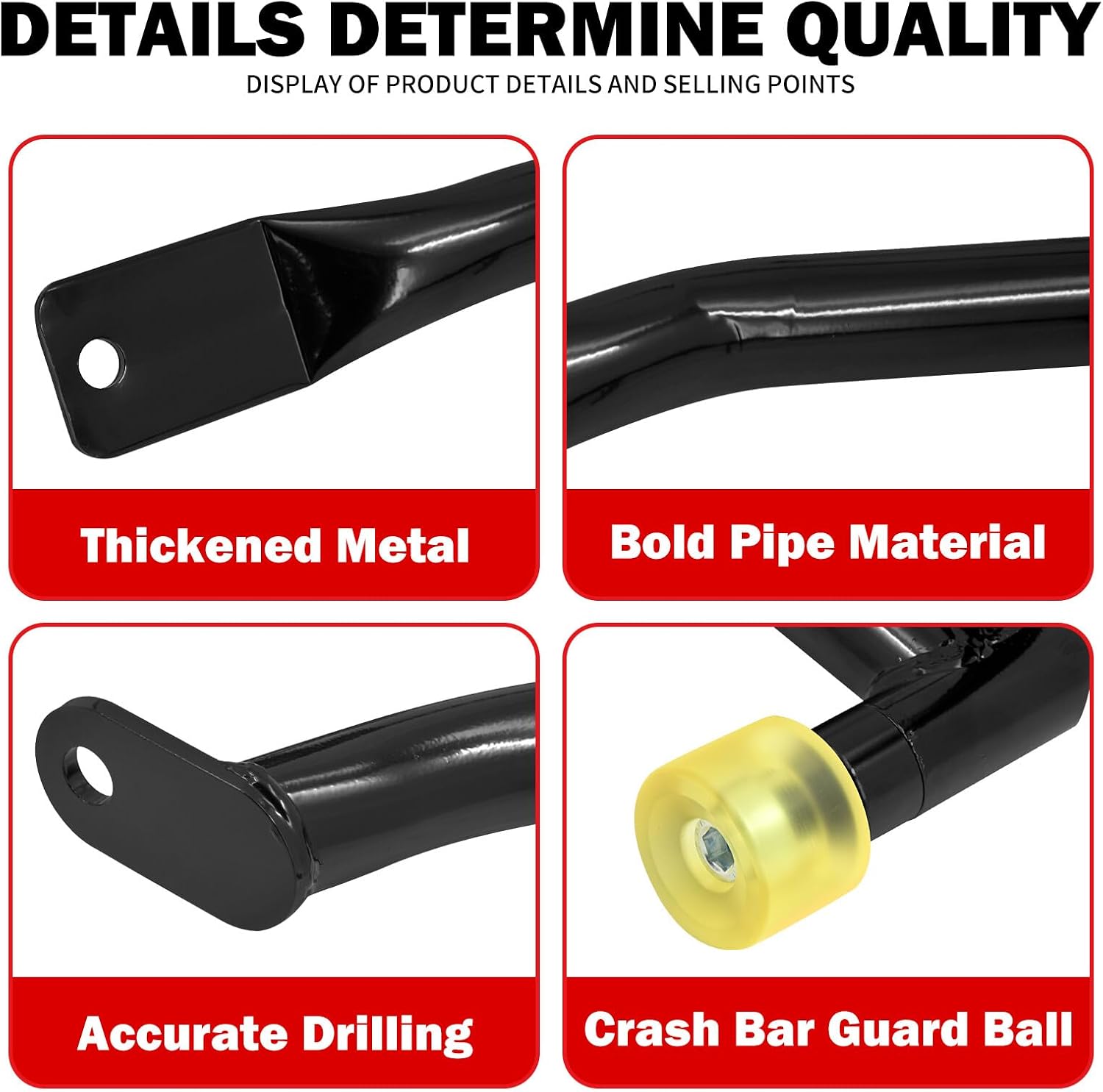 ya 5 8.24 baidi Saddlebag Guard Crash Bars w/Yellow Guard Ball for Harley Road Electra Glide 09+