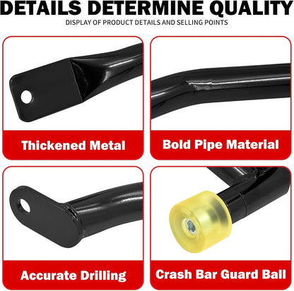 ya 5 8.24 baidi Saddlebag Guard Crash Bars w/Yellow Guard Ball for Harley Road Electra Glide 09+