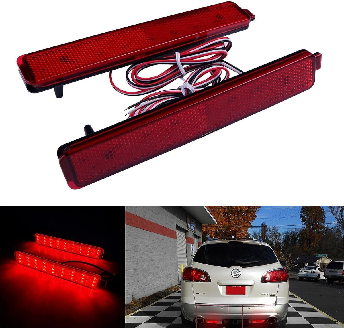 ya 13 9.15 baidi Rear Bumper Reflector Brake Light Parking Lamp For for Chevrolet for Cadillac CTS CTS-V