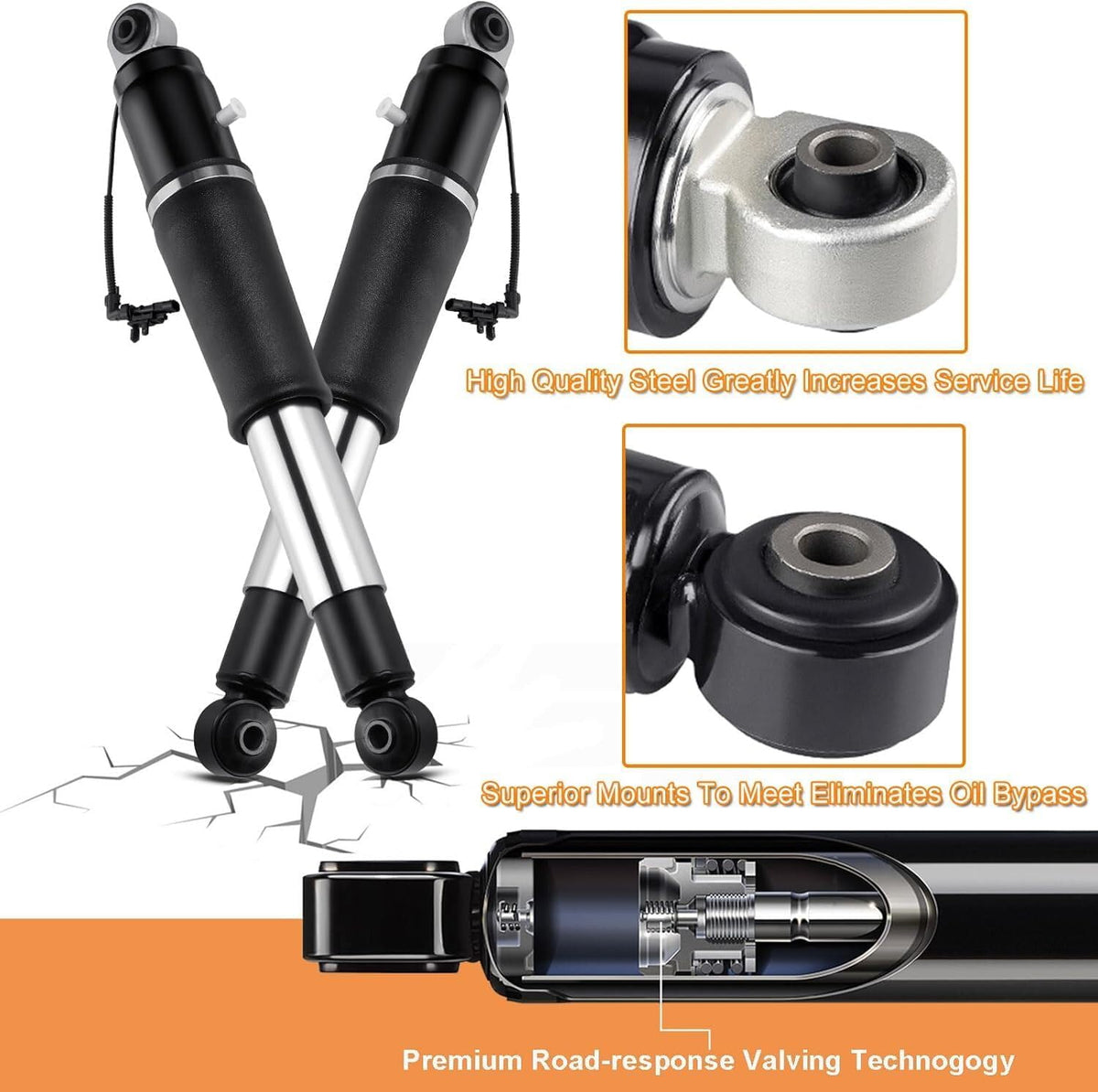 ya 10 9.16 baidi 1 pair of rear shock absorbers 84176675 for 15-20 for Escalade Suburban Tahoe for Yukon -