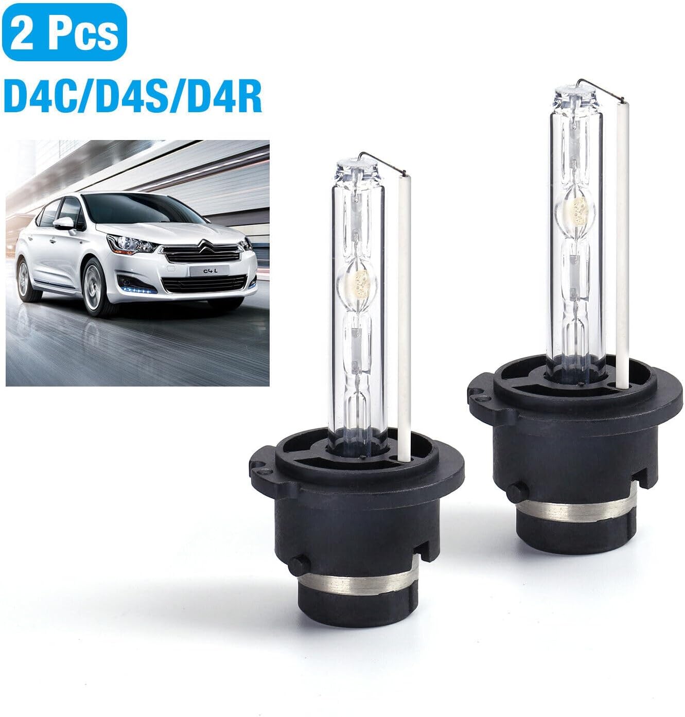 ya 3 8.24 baidi 2X D4S D4R D4C 4300K 5000K 6000K 8000K HID Xenon Bulb Replacement Headlight Lamp