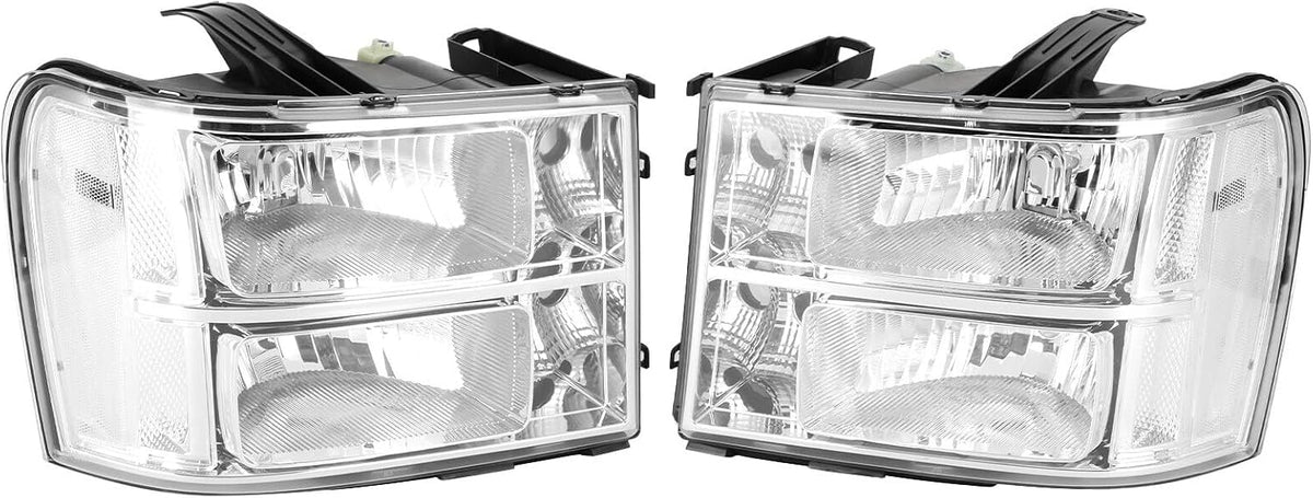 ya 10 9.16 zhengce Chrome Clear Headlights Assembly for GMC for Sierra 1500 2500HD 3500HD 2007