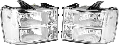 ya 10 9.16 zhengce Chrome Clear Headlights Assembly for GMC for Sierra 1500 2500HD 3500HD 2007