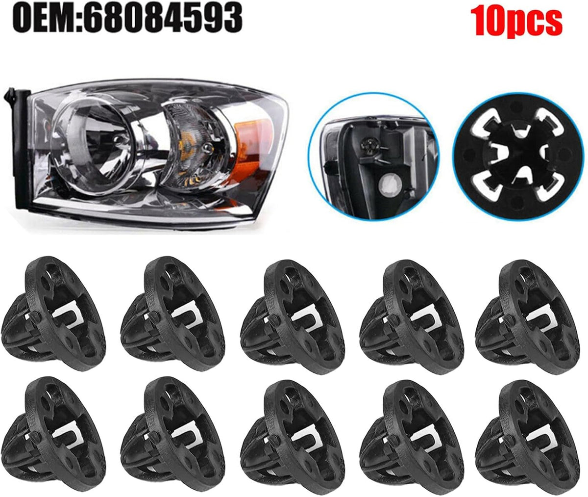 ya 13 9.15 baidi 10 Pcs,For for Dodge- for Ram 07-13 1500/2500/3500,Tail Light Grommet-Retainer Mount Clip