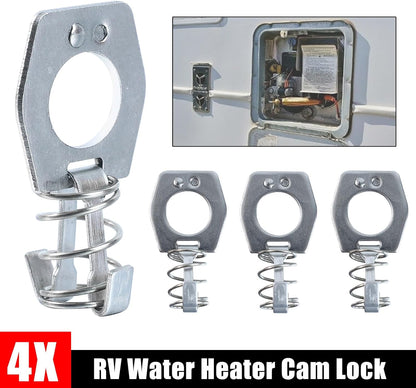 ya 10 9.16 baidi 4X RV Camper Door Latch Lock Fastener Trailer Water Heater Cover Cam Set Durable