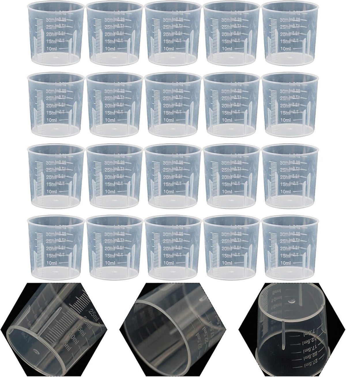 ya 14 9.20 baidi Measure C Scales Cup Light Weight Plastic Transparent 10ml/20ml/30ml-1