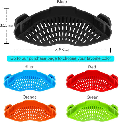ya 14 9.20 baidi Silicone Clip-on Strainer, Pasta Strainer, Fruit Silicone Kitchen Strainer-1