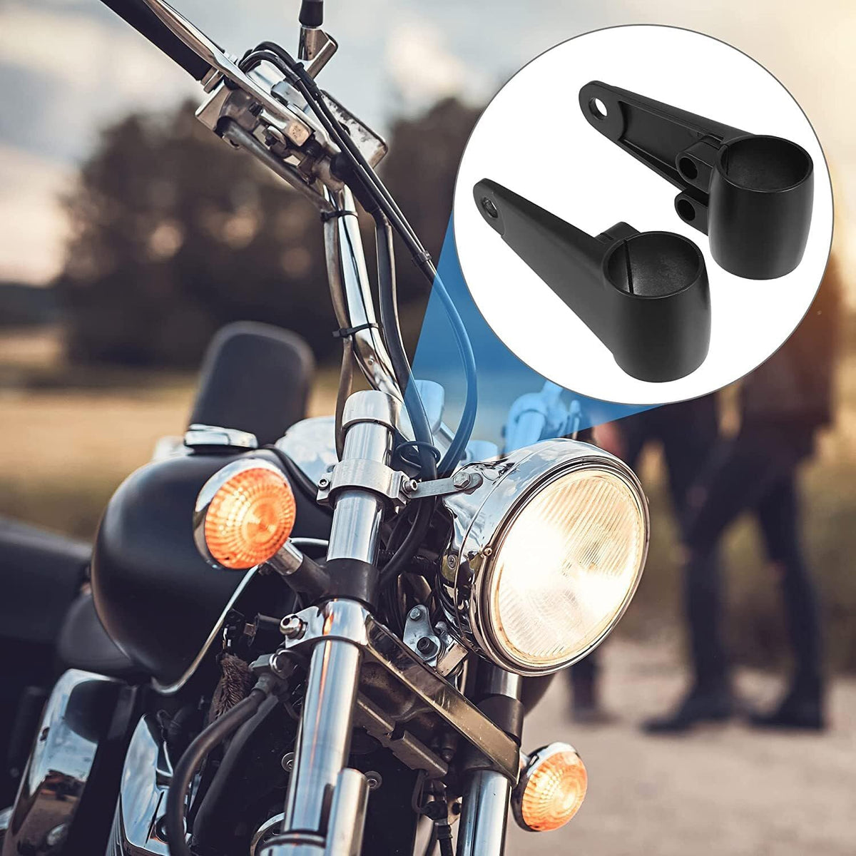 ya 4 8.14 Motorcycle Headlight Holder Lamp Holder Mount Aluminum for 35/39/41mm Fork