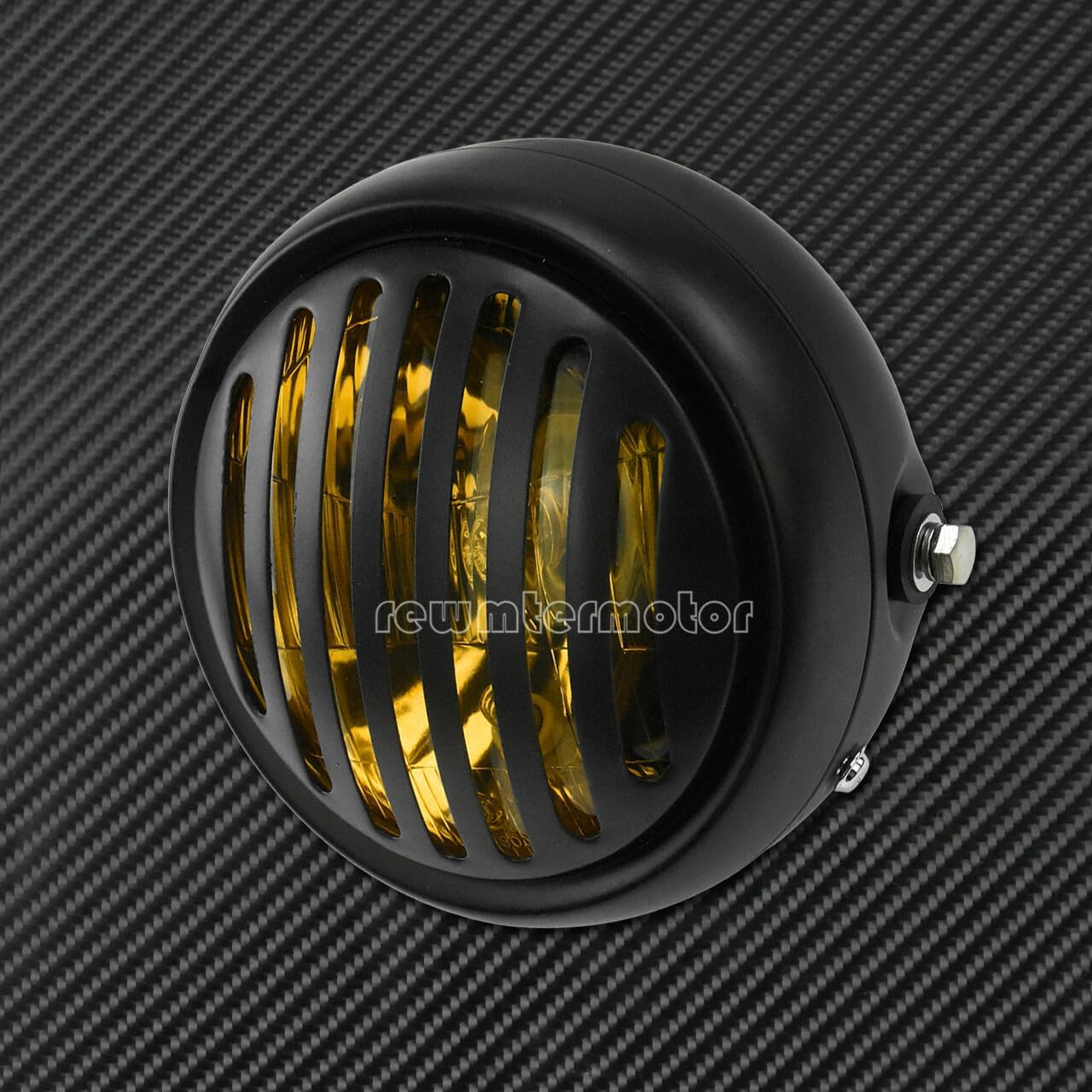 ya 6 8.24 baidi 6.3 Retro Motorcycle Headlight Grill Amber Lens Cover Fit for Harley Cafe Racer