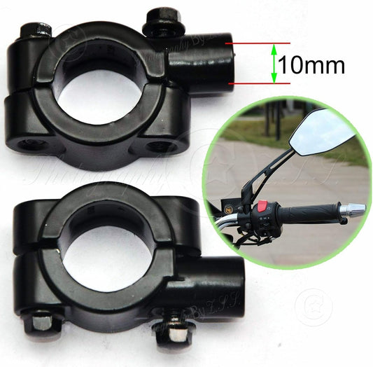 ya 2 8.15 Motorcycle e-Bike Bike Rear Mirror Mount Clamp Holder Hand Bar Bracket Part-10mm