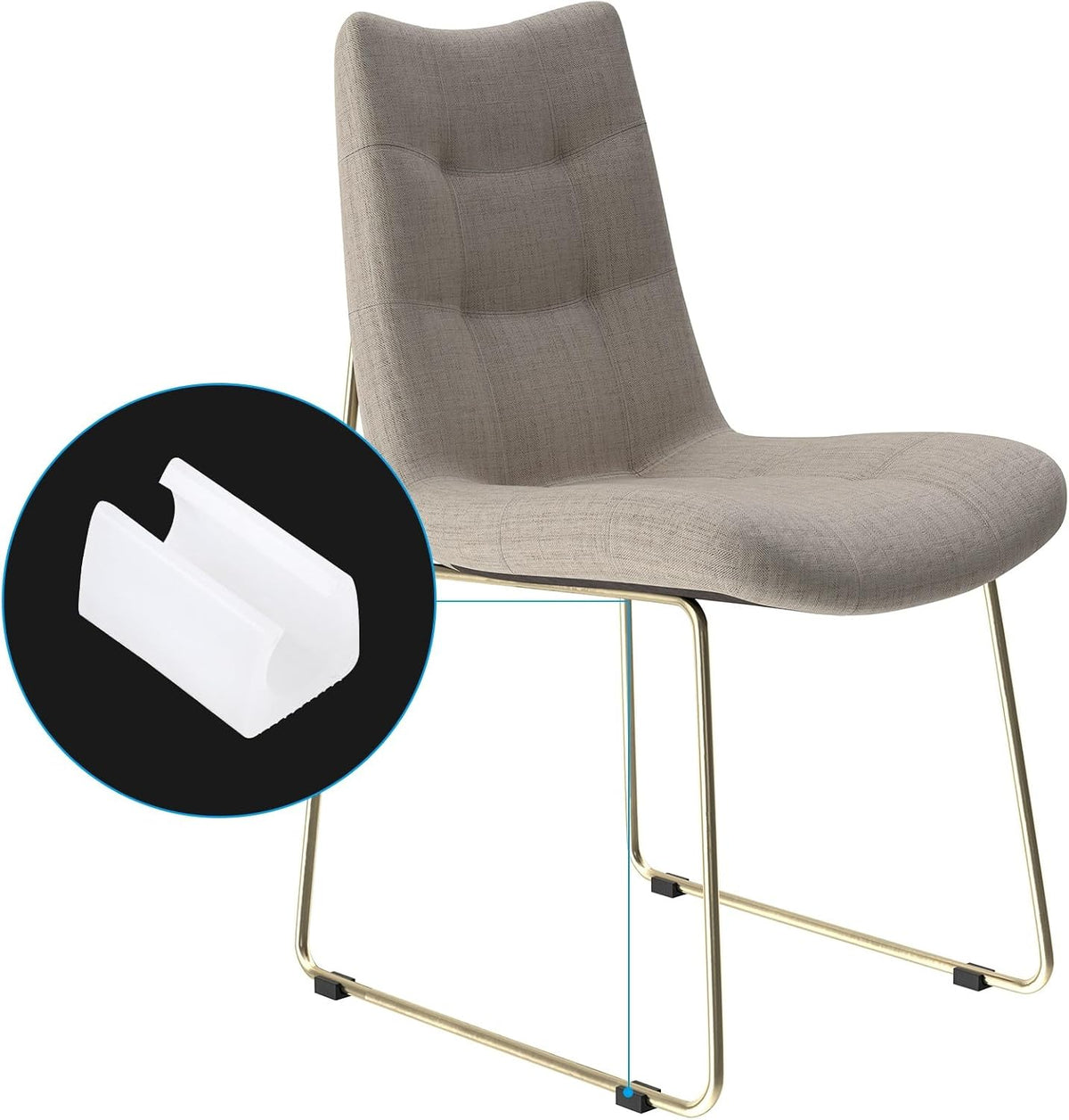 ya 26 10.21 baidi 14mm Chair Leg Cover, 24Pcs Plastic Non-Slip Furniture Feet Protectors White