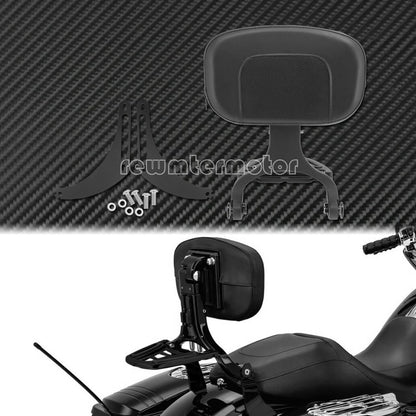 ya 6 8.24 baidi Multi-Purpose Black Driver & Passenger Backrest Fit for Harley Steet Bob 18-20