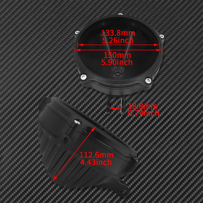 ya 6 8.14 5.75'' CNC Headlight Cover With Bottom Mount Configuration Fit For Dyna Softail