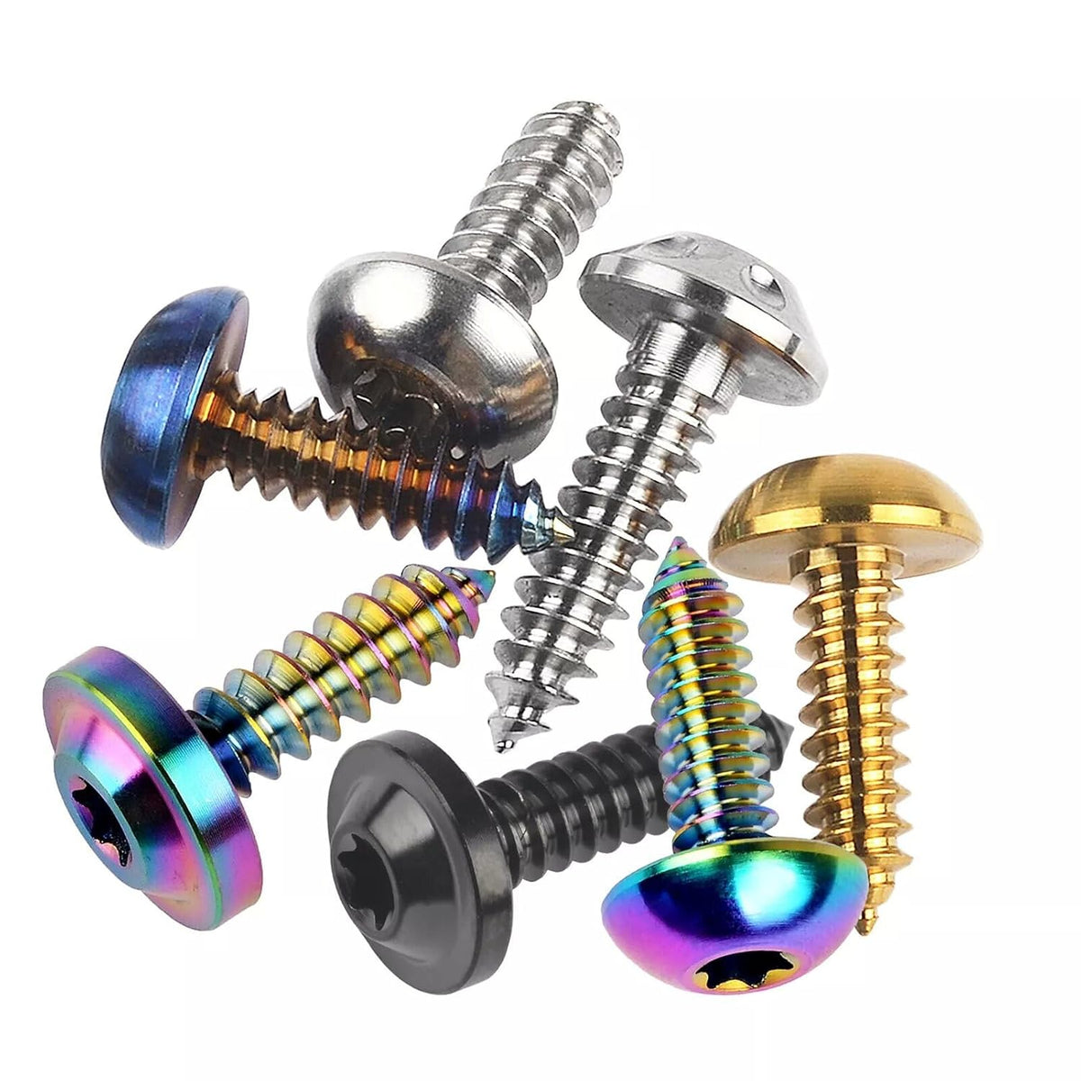 ya 16 10.20 baidi M4 M5 M6 Titanium Bolt Self Tapping Screws Torx Head 15 17 20 25mm Fastener 6pcs-1