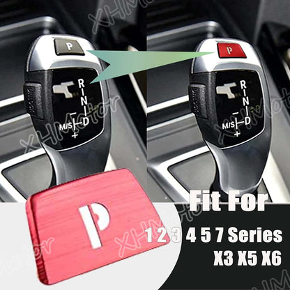 ya 4 8.24 baidi Red Gear Shift knob Lever Parking P Button Trim Cover for BMW 3 4 5 7 Series X3