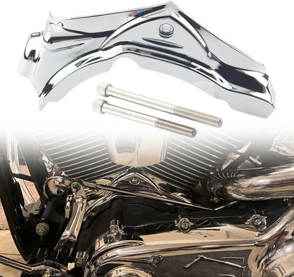 ya 4 8.14 Chrome Cylinder Base Side Cover for Harley Heritage Softail FLSTC FLSTN 2007-17