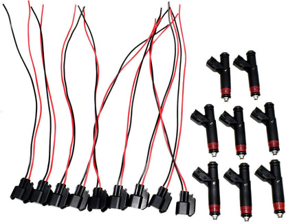 ya 2 8.15 for Jeep for Grand Cherokee 8x Fuel injector & 9x Pigtail Wire Connector 53032145AA