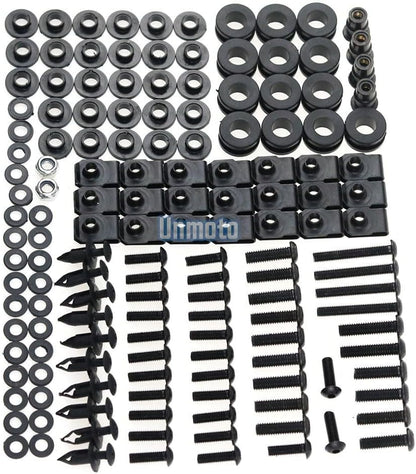 ya 23 10.7 baidi Black Fairing Bolt Kit body screws Clips for Yamaha YZF R6 2003-2005 R6S 06-09