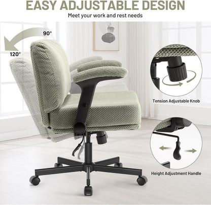 ya 28 10.13 baidi Cross Legged Desk Adjustable Arms & Wheels Wide Seat for Office