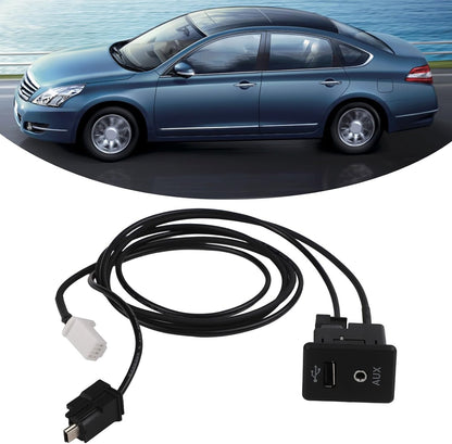 ya 23 10.7 baidi 28023-4BA0B for for Nissan 2013-2019 Auxiliary AUX Stereo Adaptor for Audio Socket+Cable