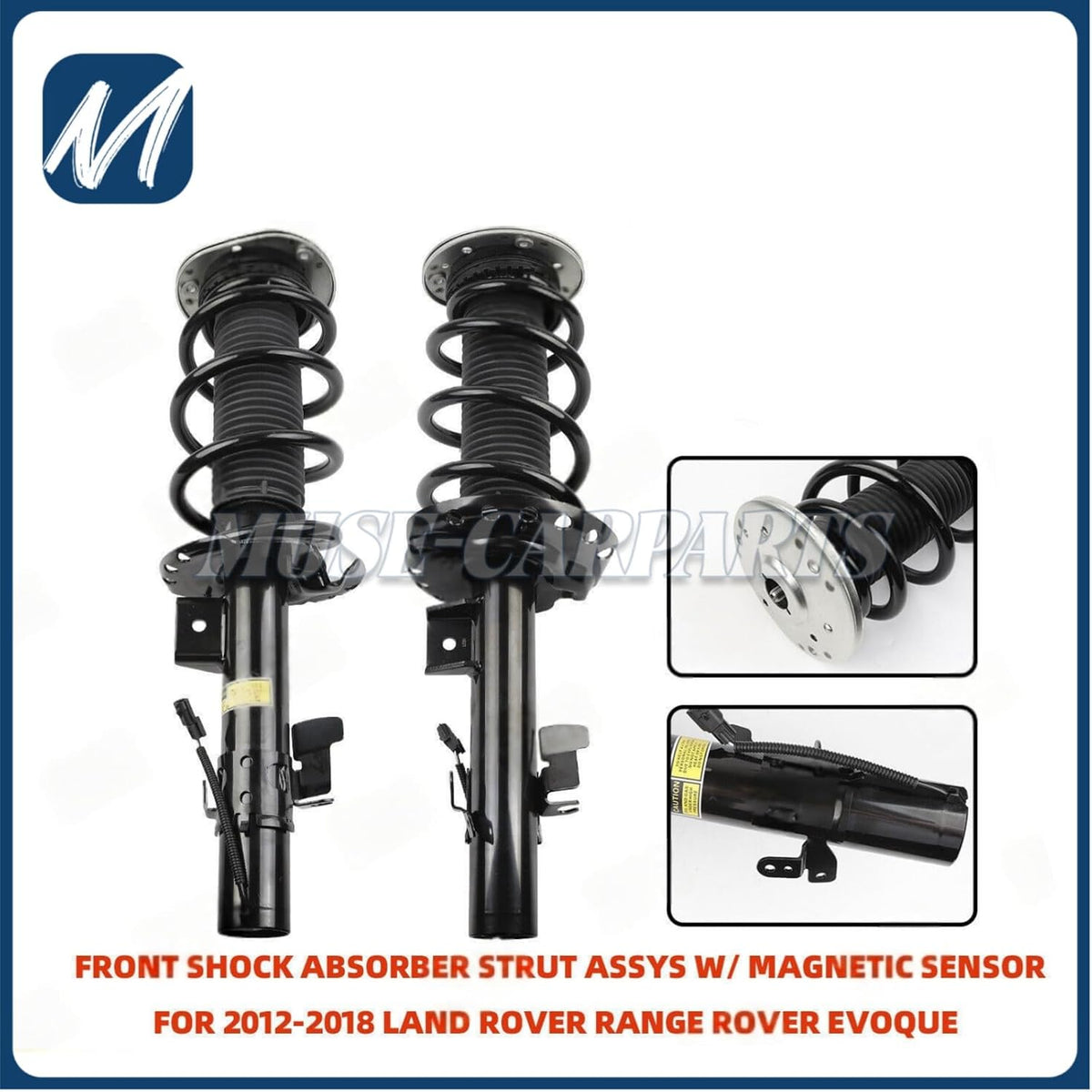 ya 12 10.8 baidi 2PCS Front Shock Absorber Struts w/Magnetic For 2012-2018 for Range Rover Evoque