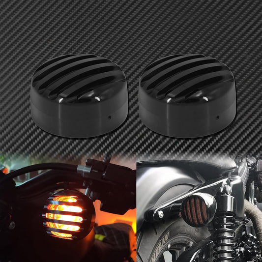 ya 12 10.8 zhengce Motorcycle Black Front Turn Signal Grill Cover Fit for Harley Sportster 199
