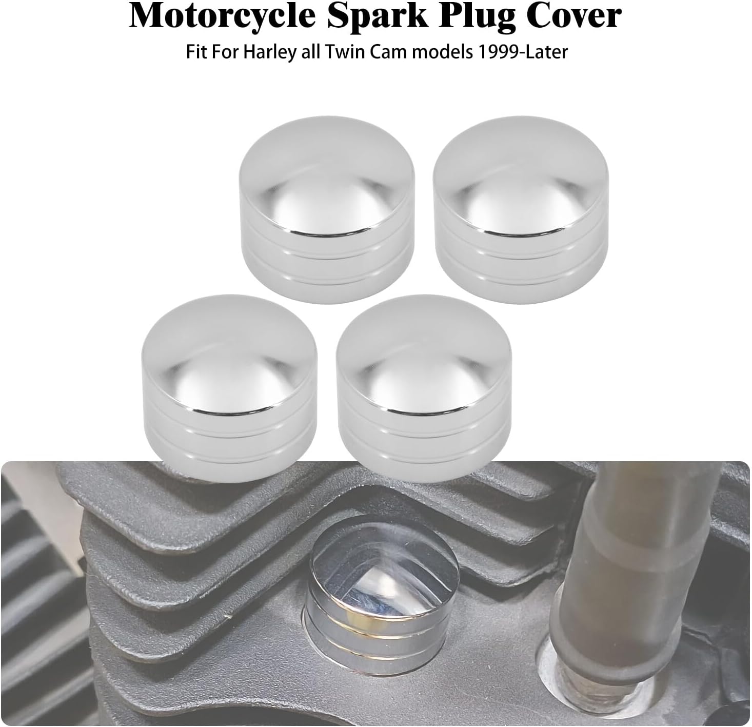 ya 7 8.24 baidi 4x Chrome Head Bolt Cover Fit for Harley Touring Sportster Softail Dyna Twin Cam