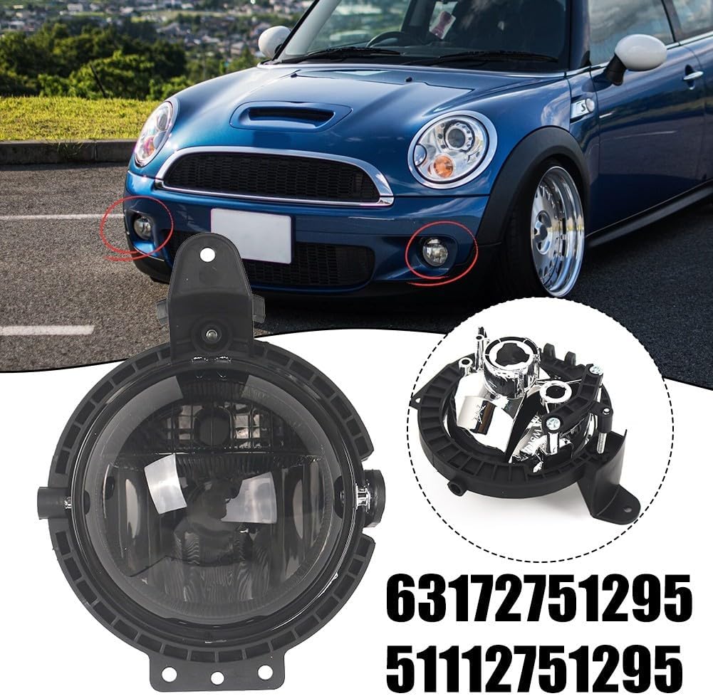 ya 13 9.15 baidi Aesthetic Upgrade Black Smoked Lens Front Fog Lights for for Mini Vehicles 2006+