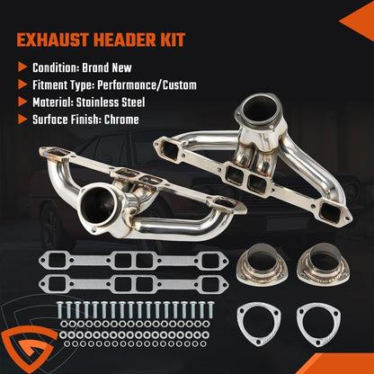 ya 2 8.24 baidi Stainless Headers Super Short Small Block For/for Chevy Impala Nova for Corvette