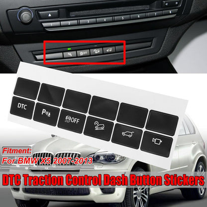 ya 23 10.7 baidi for 2007-2013 for BMW X5 New Replacement Dash Button Stickers DTC Traction Control