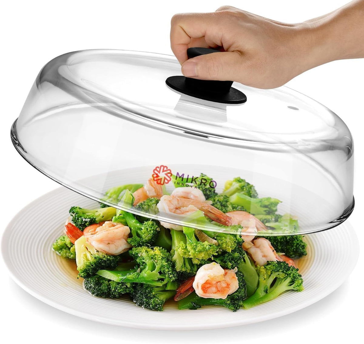 ya 14 9.20 baidi Microwave Oven Food Tray with Glass Splash Protection, BPA-, Dishwasher - 10.5-inch --1