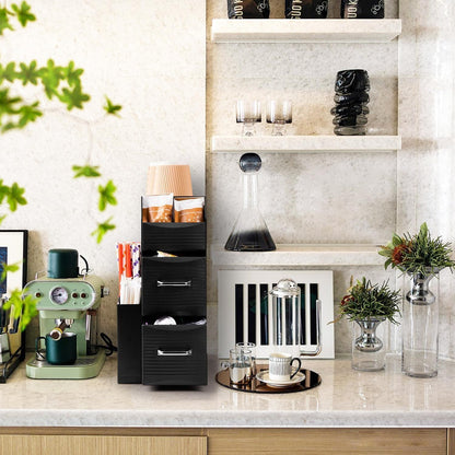 ya 26 10.21 baidi Coffee Condiment Organizer Coffee Counter Organizer Cup Stora Rack-2