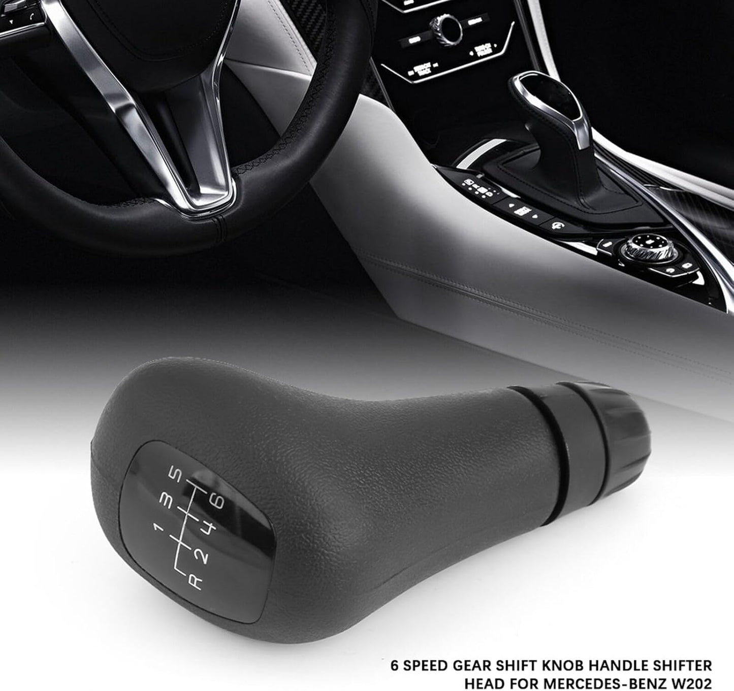 ya 4 8.24 baidi Hot Auto 6 Speed Gear Shift Knob Handle Shifter for W202
