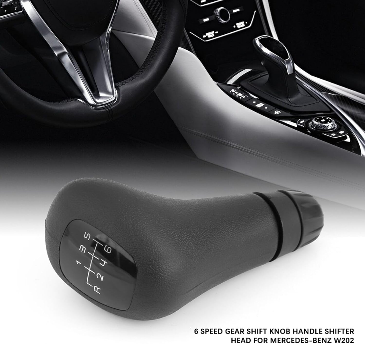 ya 4 8.24 baidi Hot Auto 6 Speed Gear Shift Knob Handle Shifter for W202