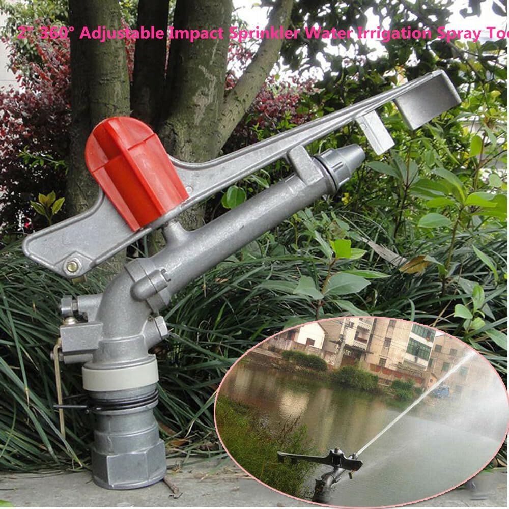 ya 26 10.21 baidi 2-inch 360¡ã adjustable impact nozzle, large-area water irrigation spray tool, solid -