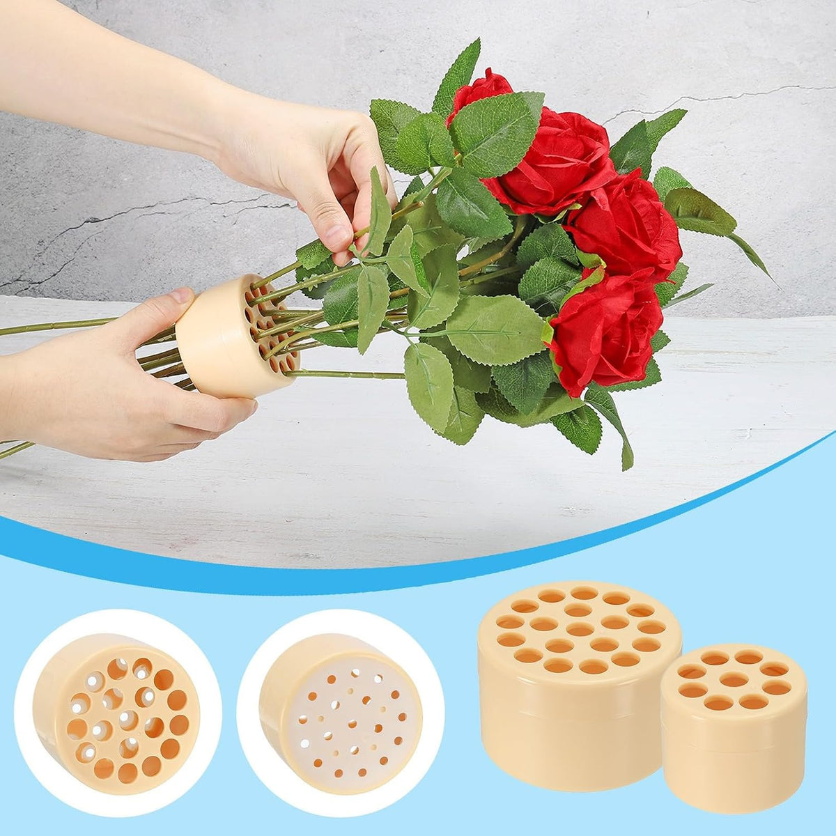 ya 26 10.21 baidi 4 Pcs Spiral Flower Stem Holder, S&L Spiral Stem Holder for DIY, Clear