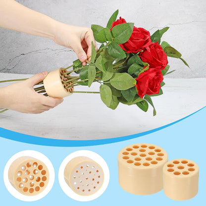 ya 26 10.21 baidi 2 Pcs Spiral Flower Stem Holder, S&L Spiral Stem Holder for DIY, Yellow