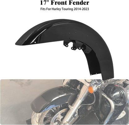 ya 7 8.24 baidi Vivid Black Front Fender for Harley Street Glide 2014-2024 Road Glide 2015-2024