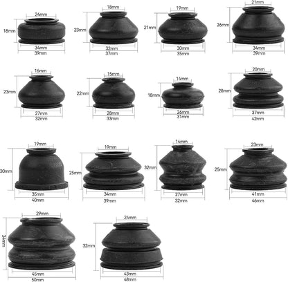 ya 9 10.24 14X Universal Rubber Ball Joint Rubber Dust Boot Cover Track Rod End Set Kits