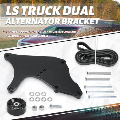 ya 10 9.16 baidi Truck Dual Alternator Bracket Kit for Chevy for Silverado Tahoe 294 325 4.8 5.3 6.0L