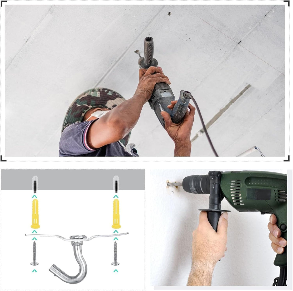 ya 26 10.21 baidi 3Pcs Pad Eye Plate Ceiling Hooks 67mm Wall Mount Hanger Galvanized Iron
