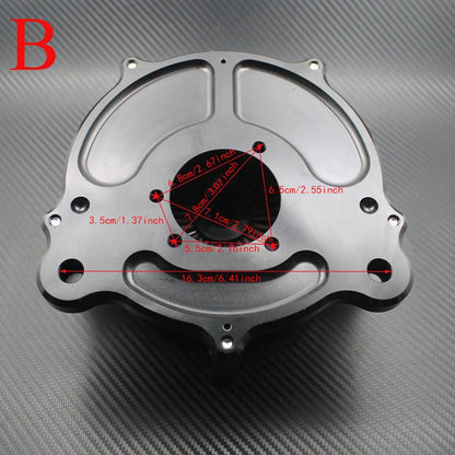 ya 5 8.10 Motorcycle Red Air Cleaner Intake Filter Fit for Harley Dyna 00-17 Softail 00-15