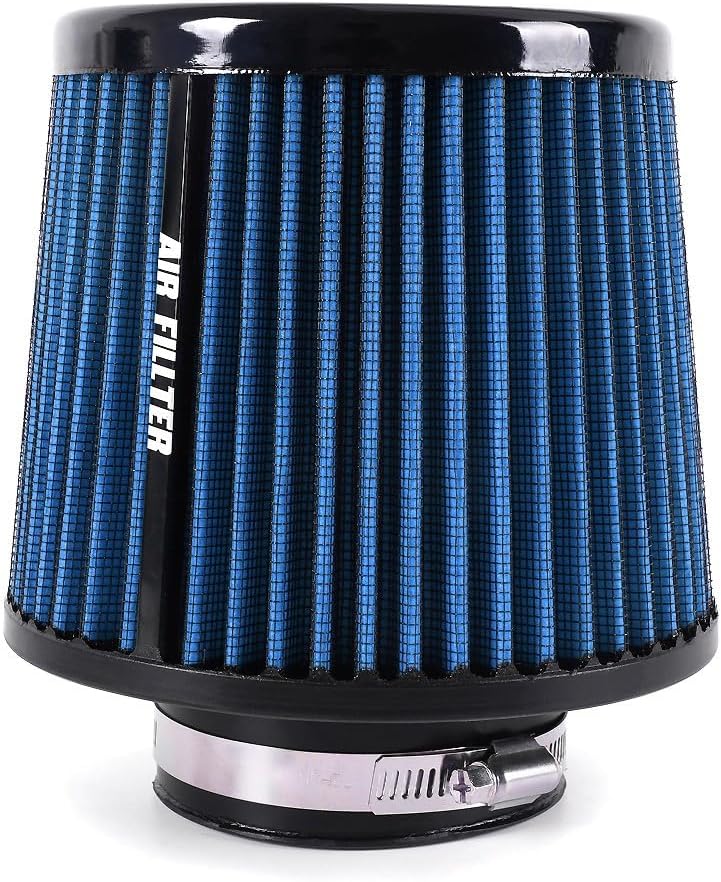 ya 13 9.15 baidi Universal 3 Inch 76mm Inlet Air Intake Cone Filter Replacement Air Filter BLUE
