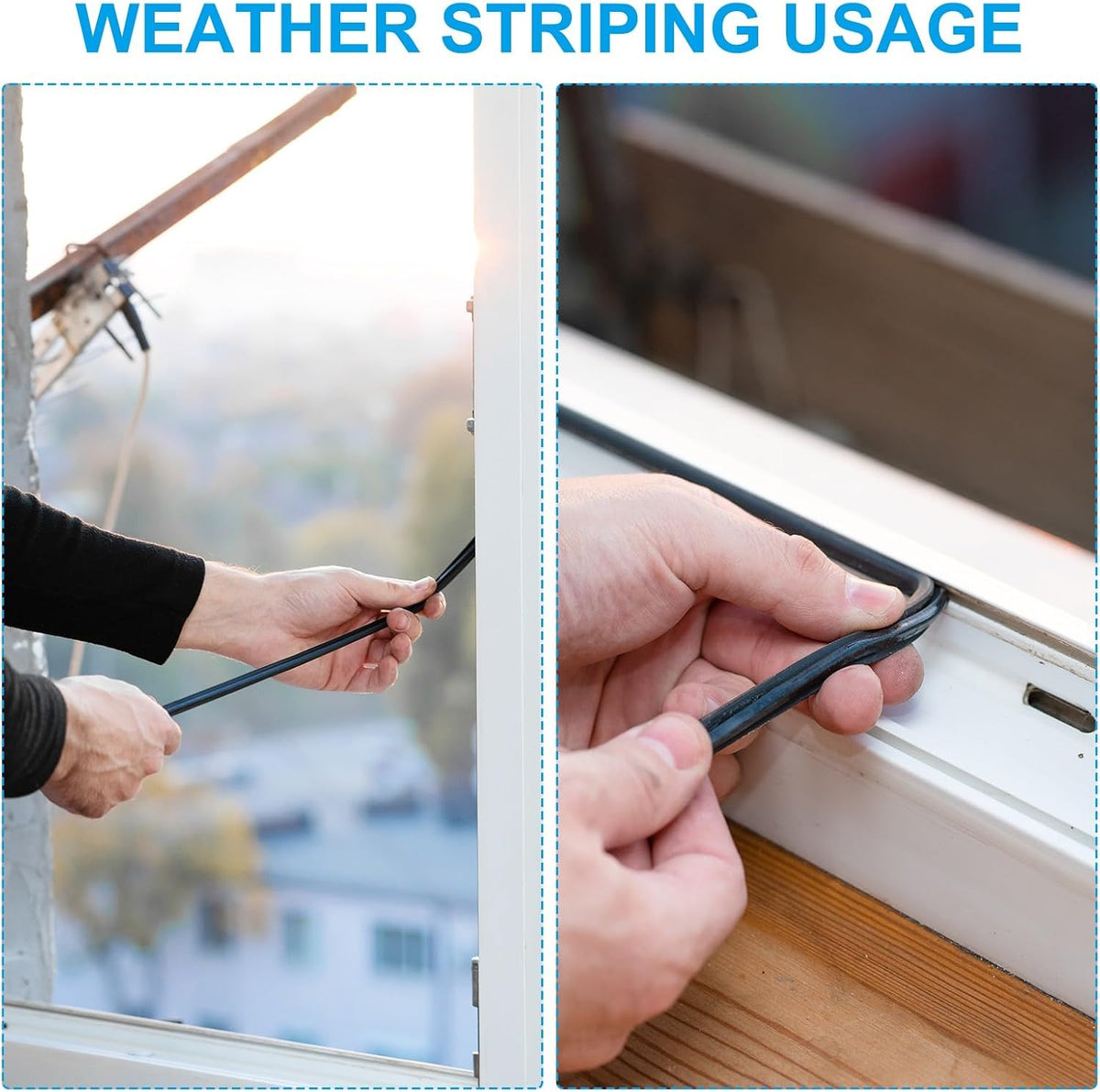 ya 26 10.21 baidi 20Ft Weather Stripping Door Seal, 5/8W x 1/8T Rubber Adhesive Seal Strip