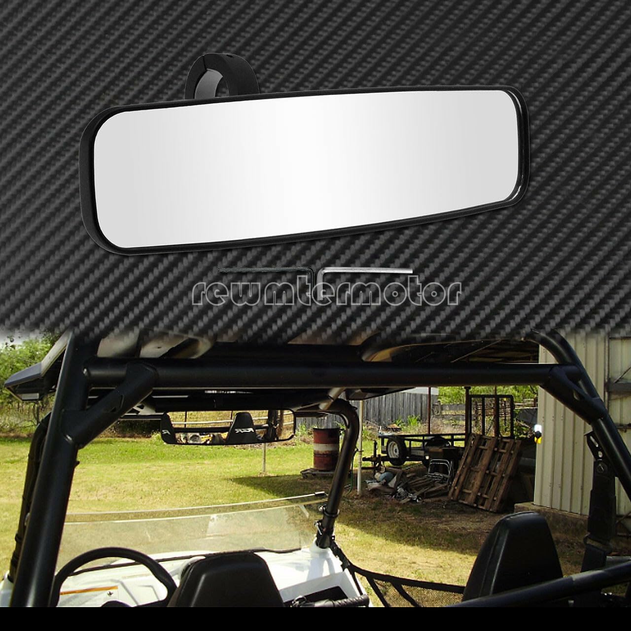 ya 2 8.15 Rear View Mirrors 1.75 Clamp Roll Bar Fit for UTV for Polaris RZR570 800 1000 XP900