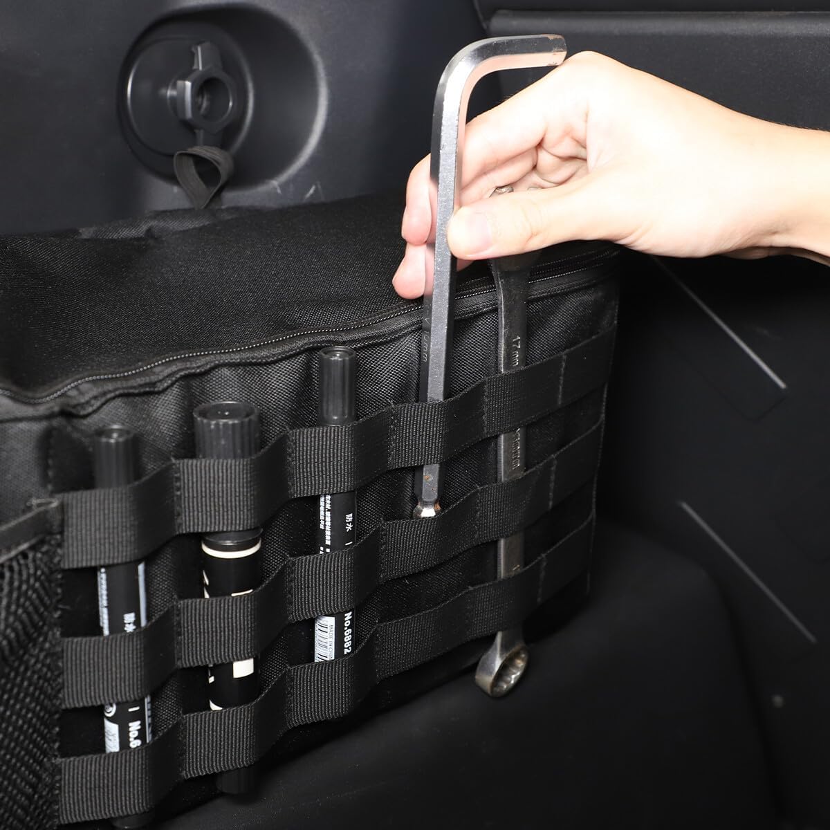 ya 2 8.15 2 * Black Car Trunk Side Storage Box Net Pockets for Toyota *ta FJ Cruiser 2007-21