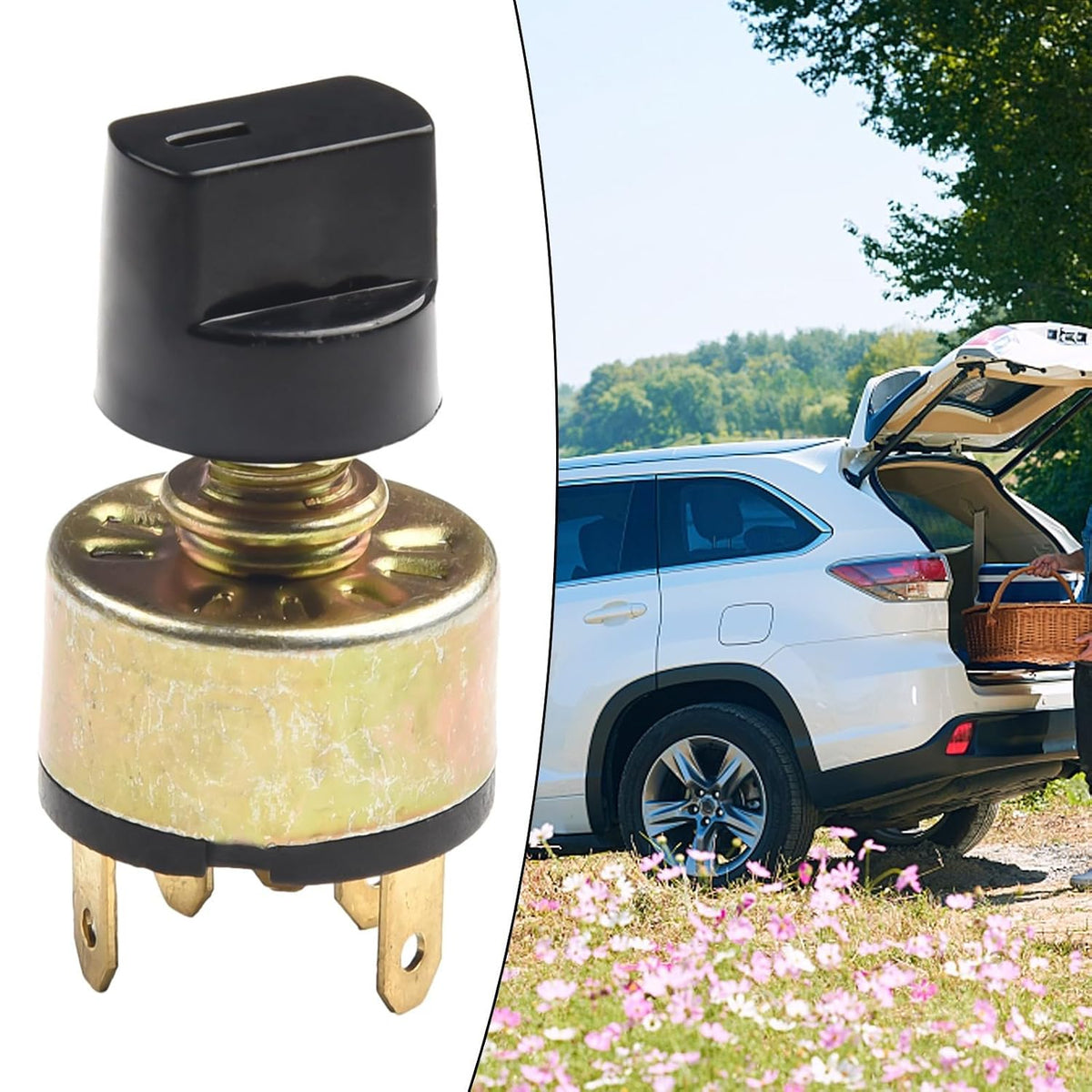 ya 23 10.7 baidi Conditioner Switch Switch 10A 24VDC 4 Position 3 Gold Metal Off Auto Fan